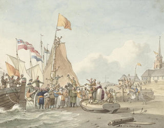 Ankunft des Prinzen Willem Frederik in Scheveningen, 30. November 1813 - Nicolaes Lodewick Penning — Ansicht des Kunstwerks