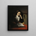 Eine alte Frau, die auf einem Buch döst - Nicolaes Maes — gerahmtes Bild an der Wand