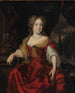 Portrait einer Dame in rotem Kleid - Nicolaes Maes — Ansicht des Kunstwerks