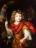 Portrait eines Jungen mit Bogen und Hund Amor - Nicolaes Maes — Ansicht des Kunstwerks