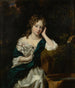 Portrait einer Dame, die neben einem Brunnen sitzt - Nicolaes Maes — Ansicht des Kunstwerks