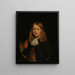 Portrait eines jungen Mannes - Nicolaes Maes — gerahmtes Bild an der Wand