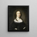Portrait einer jungen Frau - Nicolaes Maes — gerahmtes Bild an der Wand