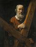 Heiliger Andreas, Nicolaes Maes zugeschrieben — bärtiger Apostel mit X-Kreuz