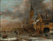 Ein Winterlandschaft mit Eisläufern - Nicolaes Molenaer — Ansicht des Kunstwerks