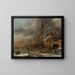 Ein Winterlandschaft mit Eisläufern - Nicolaes Molenaer — gerahmtes Bild an der Wand