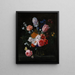 Ein Blumenstrauß in einer Kristallvase - Nicolaes van Verendael — gerahmtes Bild an der Wand