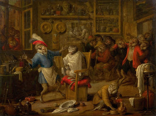 Nicolaes van Veerendael - The monkey hairdressers workshop.webp