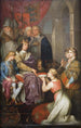 Christian I. proklamiert Holstein zum Herzogtum im Jahr 1474, gemalt für das Schloss Christiansborg - Nicolai Abildgaard — Ansicht des Kunstwerks