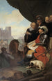 Frederik II baut das Schloss Kronborg in Elsinore - Nicolai Abildgaard — Ansicht des Kunstwerks
