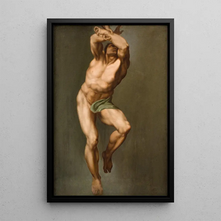 Nicolai Abildgaard - Male Figure After Michelangelos Last Judgement in the Sistine Chapel.webp