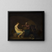Die Hofdame des Königs erzählt dem jungen Mädchen den Mythos von Amor und Psyche, Motiv von Apuleius, Der goldene Esel - Nicolai Abildgaard — gerahmtes Bild an der Wand