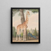 Studie der Giraffe, die Charles X vom Vizekönig von Ägypten geschenkt wurde - Nicolas Huet der Jüngere — gerahmtes Bild an der Wand