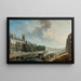 Das Palais der Erzkanzlei gesehen vom linken Ufer - Nicolas Jean-Baptiste Raguenet — gerahmtes Bild an der Wand