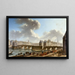 Der Pont-Neuf und die Stadt vom Quai de Conti gesehen - Nicolas Jean-Baptiste Raguenet — gerahmtes Bild an der Wand