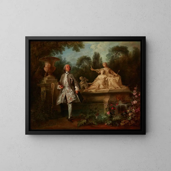 Portrait des Schauspielers Grandval - Nicolas Lancret — gerahmtes Bild an der Wand