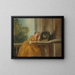 L' Vogel im Käfig - Nicolas Lancret — gerahmtes Bild an der Wand