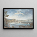 Kühe und Perspektive des Château de Chenonceaux - Nicolas Marie Ozanne — gerahmtes Bild an der Wand