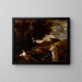 Der König Midas verwandelt einen Eichenast in Gold - Nicolas Poussin — gerahmtes Bild an der Wand