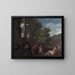 Nymphe und Satyr, die Liebe triumphiert über alles - Nicolas Poussin — gerahmtes Bild an der Wand