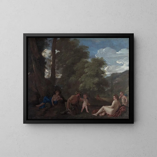 Nicolas Poussin - Nymphs and a Satyr Amor Vincit Omnia.webp