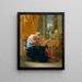 Die Heilige Familie - Nicolas Poussin — gerahmtes Bild an der Wand