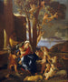 Die Heilige Familie mit Johannes dem Täufer - Nicolas Poussin — Ansicht des Kunstwerks