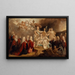 Allegorie der Verlobung von Ludwig XV. mit der Infantin Maria-Anne-Victoria von Spanien, 1722 - Nicolas de Largillière — gerahmtes Bild an der Wand