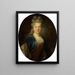 Portrait einer Frau - Nicolas de Largillière — gerahmtes Bild an der Wand