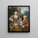Madame Bertin und ihr Sohn Balthazar Bruno - Nicolas de Largillière — gerahmtes Bild an der Wand