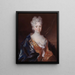 Portrait von Anne Thérèse de Marguenat de Courcelles, Marquise de Lambert 1647-1733 - Nicolas de Largillière — gerahmtes Bild an der Wand