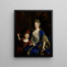 Portrait von Catherine Coustard, Marquise de Castelnau, Ehefrau von Charles Éléonor Aubry mit seinem Sohn Éléonor - Nicolas de Largillière — gerahmtes Bild an der Wand