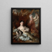 Portrait der Gräfin von Montsoreau und ihrer Schwester als Diana und eine Dienerin - Nicolas de Largillière — gerahmtes Bild an der Wand