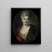 Porträt vermutete Elisabeth Delpech Marquise de Cailly - Nicolas de Largillière — gerahmtes Bild an der Wand