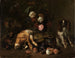 Naturstillleben mit Wild, Blumen, Früchten und einem Spaniel - Nicolas de Largillière — Ansicht des Kunstwerks