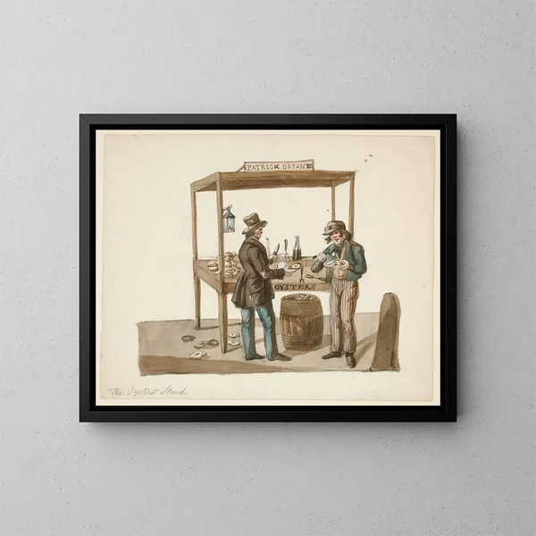 Der Austernstand - Nicolino Calyo — gerahmtes Bild an der Wand