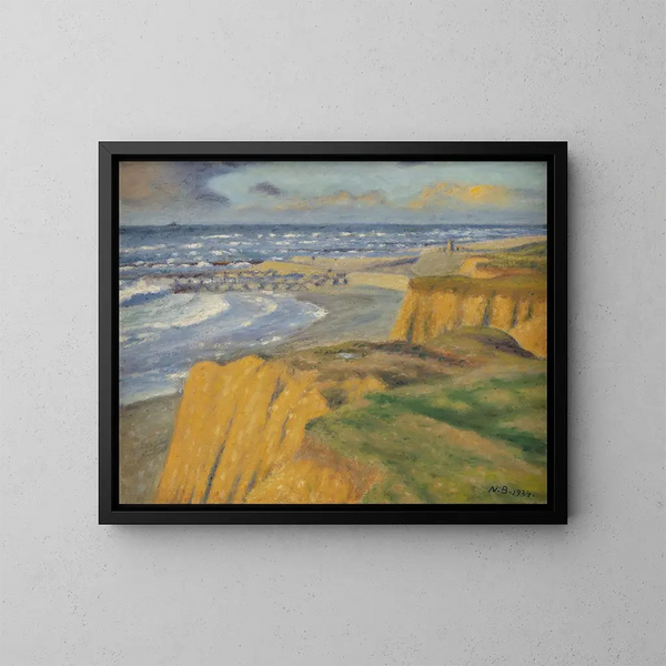 Bovbjerg bei Sonnenuntergang im Herbst - Niels Bjerre — gerahmtes Bild an der Wand