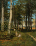 Brüder und Schwestern, die sich auf einem Waldweg im Sommer ausruhen - Niels Christian Hansen — Ansicht des Kunstwerks