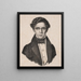 G. J. Schaarup - Niels Christian Kierkegaard — gerahmtes Bild an der Wand