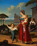 Eine junge italienische Frau mit ihren Kindern und einer alten Frau beim Spinnen Nettuno - Niels Peter Holbech — Ansicht des Kunstwerks