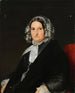 Portrait einer Dame in schwarzer Seidenrobe und umarmend - Niels Peter Holbech — Ansicht des Kunstwerks