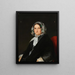 Portrait einer Dame in schwarzer Seidenrobe und umarmend - Niels Peter Holbech — gerahmtes Bild an der Wand
