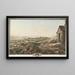 Blick auf die Stadt Biel von Nidau und der Insel Saint-Pierre mit den Umgebung des Bielersees - Niklaus Sprüngli — gerahmtes Bild an der Wand