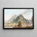 Vue du château et du pont de Wimmis côté du midi par N. Sprüngli architecte - Niklaus Sprüngli — gerahmtes Bild an der Wand