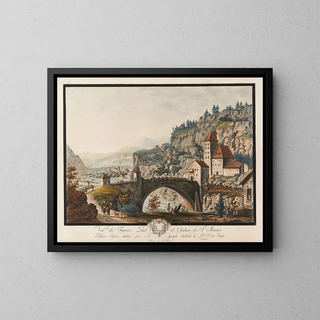 Niklaus Sprngli - Vue du Fameux Pont et Chateau de St Maurice.webp