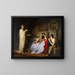 David spielt auf der Harfe vor Saul - Nikolai Mikhailovich Plyusnin — gerahmtes Bild an der Wand