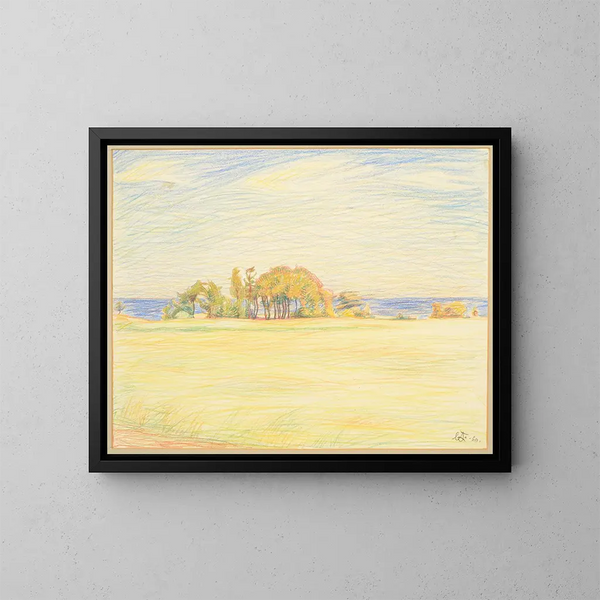 Landschaft von Rutja - Nikolai Triik — gerahmtes Bild an der Wand