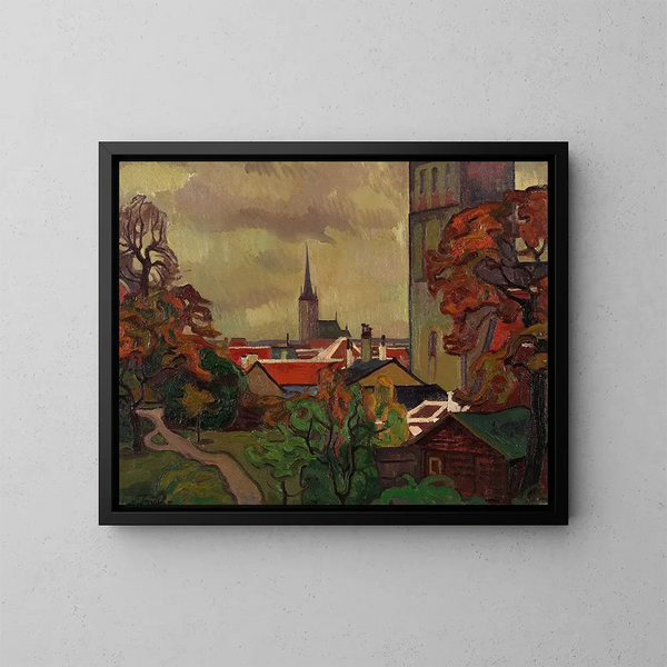Ansicht von Tallinn - Nikolai Triik — gerahmtes Bild an der Wand