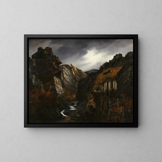 Landschaft heroisch - Nikolaus Meister — gerahmtes Bild an der Wand