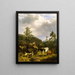 Landschaft mit Wald, Hirte und Vieh - Nils Andersson — gerahmtes Bild an der Wand